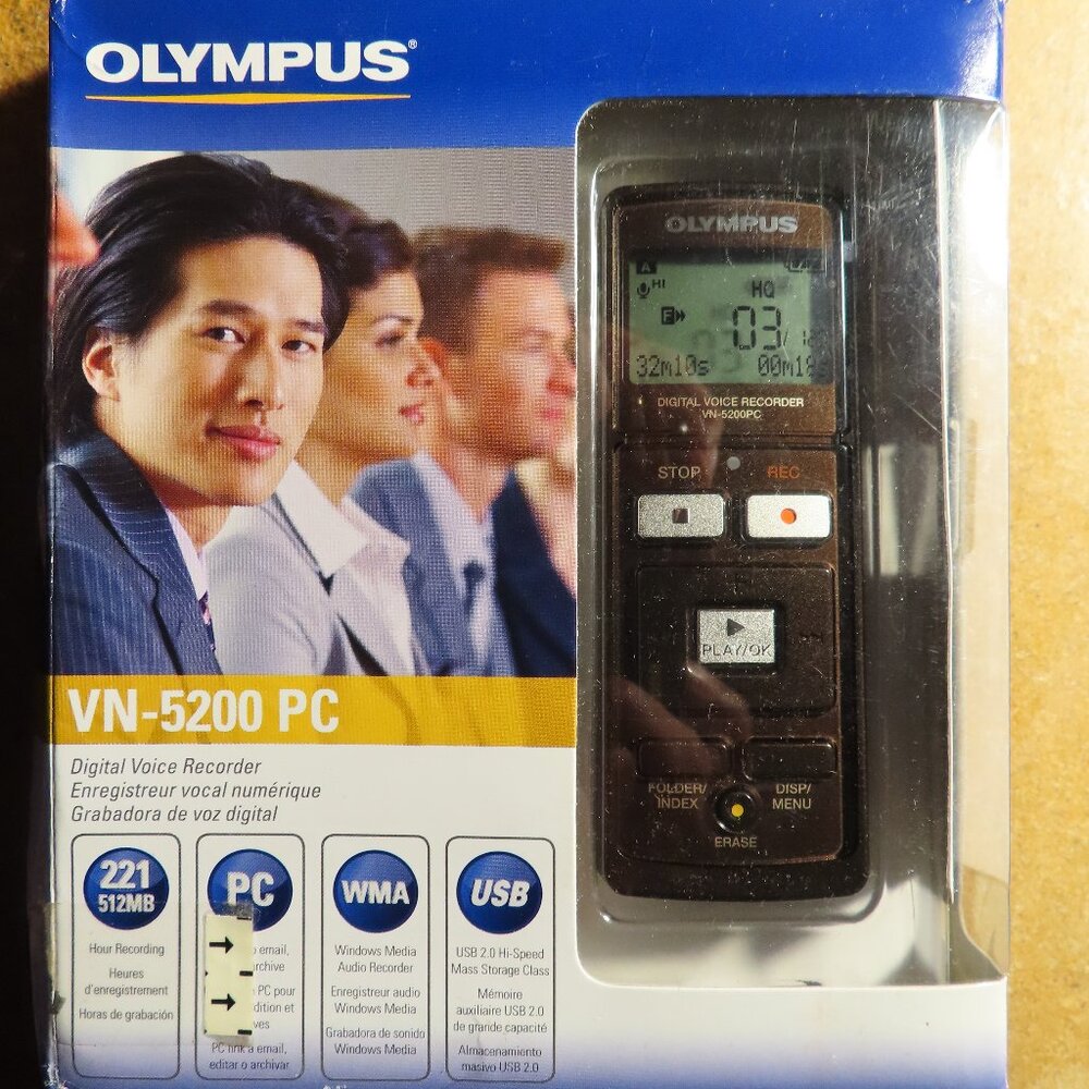 Olympus Digital Voice Recorder; VN-5200 PC; New in Open Box